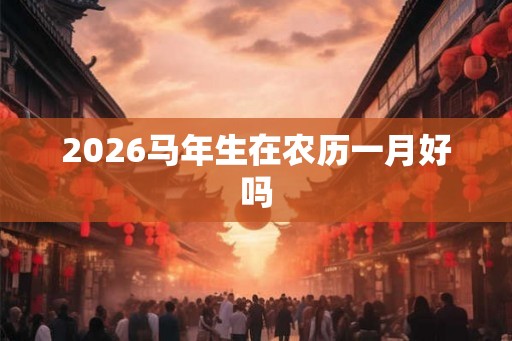 2026马年生在农历一月好吗 2026马年生在农历一月好吗
