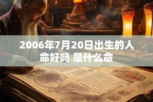 2006年7月20日出生的人命好吗 是什么命