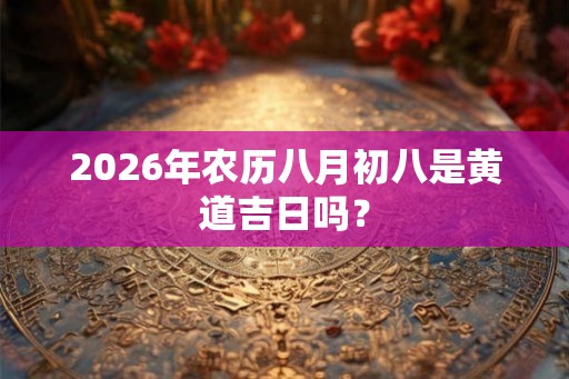 2026年农历八月初八是黄道吉日吗? 2026年农历八月初八是黄道吉日吗?