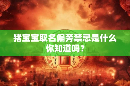 猪宝宝取名偏旁禁忌是什么你知道吗？