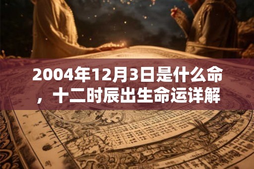 2004年12月3日是什么命，十二时辰出生命运详解