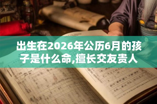 出生在2026年公历6月的孩子是什么命,擅长交友贵人助运