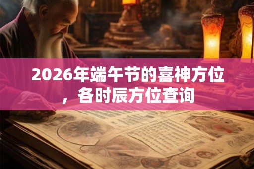 2026年端午节的喜神方位，各时辰方位查询