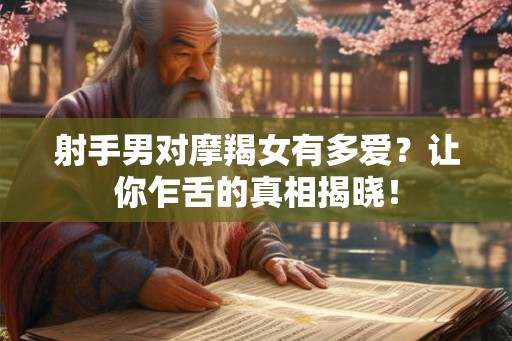 射手男对摩羯女有多爱？让你乍舌的真相揭晓！