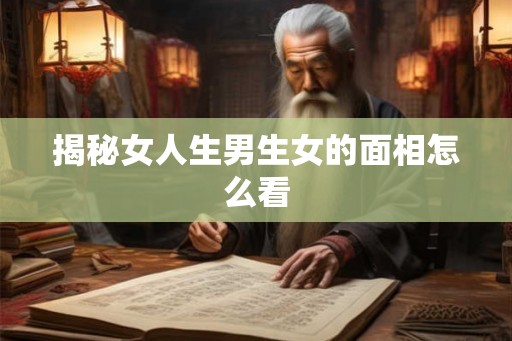 揭秘女人生男生女的面相怎么看