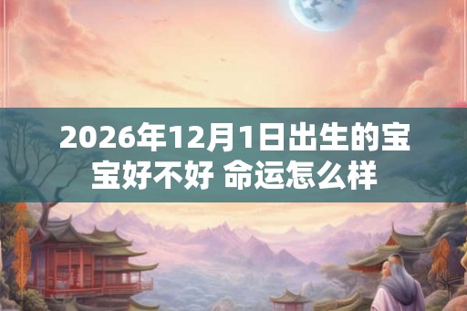 2026年12月1日出生的宝宝好不好 命运怎么样