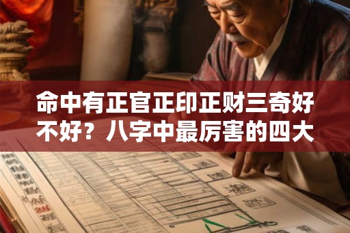 命中有正官正印正财三奇好不好？八字中最厉害的四大贵人
