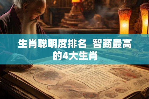 生肖聪明度排名  智商最高的4大生肖