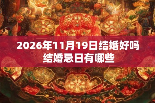 2026年11月19日结婚好吗 结婚忌日有哪些