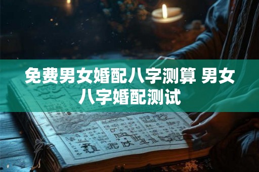 免费男女婚配八字测算 男女八字婚配测试