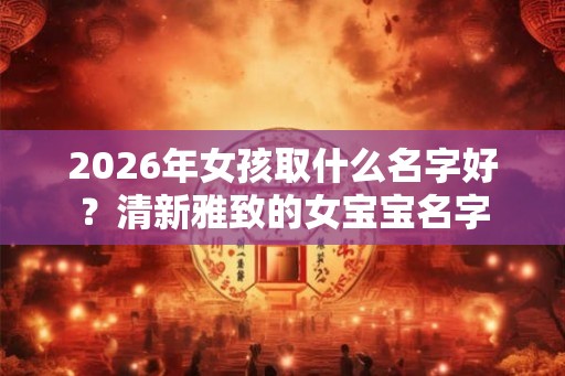 2026年女孩取什么名字好？清新雅致的女宝宝名字