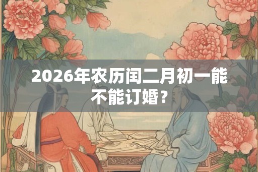 2026年农历闰二月初一能不能订婚？