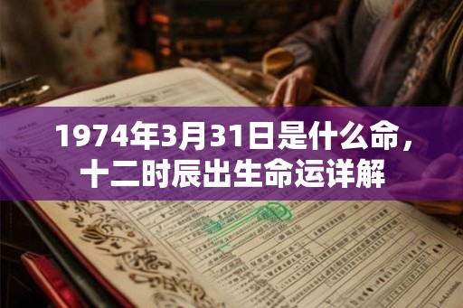 1974年3月31日是什么命,十二时辰出生命运详解 1974年3月31日是什么命,十二时辰出生命运详解