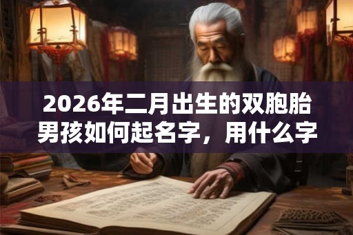 2026年二月出生的双胞胎男孩如何起名字，用什么字比较好