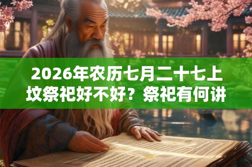 2026年农历七月二十七上坟祭祀好不好?祭祀有何讲究? 2026年农历七月二十七上坟祭祀好不好?祭祀有何讲究?