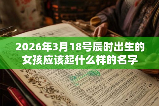 2026年3月18号辰时出生的女孩应该起什么样的名字