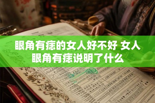 眼角有痣的女人好不好 女人眼角有痣说明了什么 眼角有痣的女人好不好 女人眼角有痣说明了什么