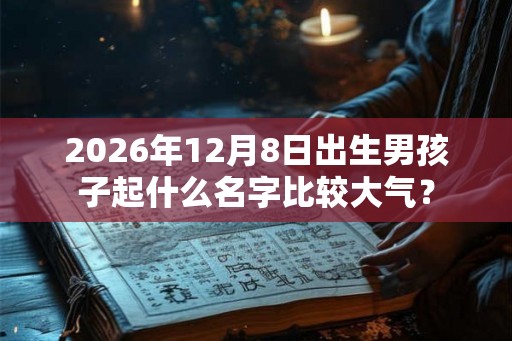 2026年12月8日出生男孩子起什么名字比较大气？
