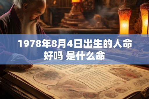 1978年8月4日出生的人命好吗 是什么命 1978年8月4日出生的人命好吗 是什么命