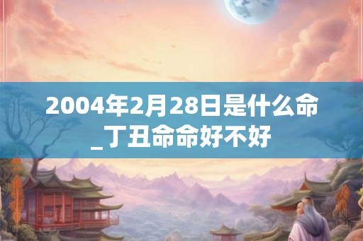 2004年2月28日是什么命_丁丑命命好不好