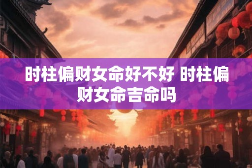 时柱偏财女命好不好 时柱偏财女命吉命吗