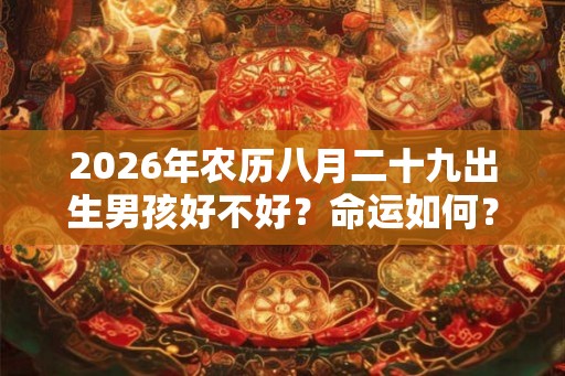 2026年农历八月二十九出生男孩好不好？命运如何？