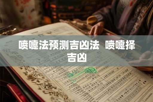 喷嚏法预测吉凶法  喷嚏择吉凶