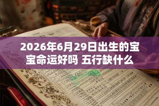 2026年6月29日出生的宝宝命运好吗 五行缺什么