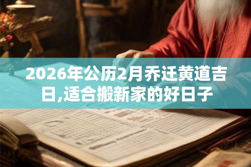 2026年公历2月乔迁黄道吉日,适合搬新家的好日子 2026年公历2月乔迁黄道吉日,适合搬新家的好日子