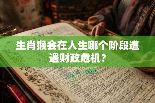 生肖猴会在人生哪个阶段遭遇财政危机？