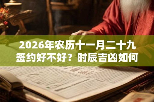 2026年农历十一月二十九签约好不好？时辰吉凶如何？