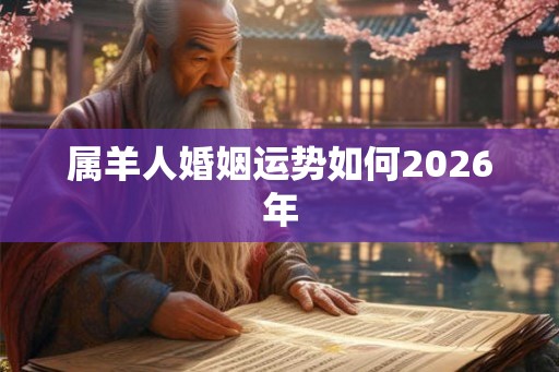 属羊人婚姻运势如何2026年