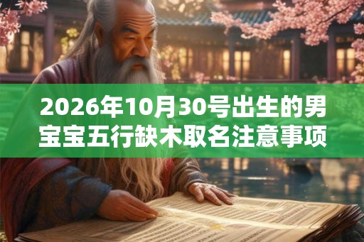 2026年10月30号出生的男宝宝五行缺木取名注意事项 2026年10月30号出生的男宝宝五行缺木取名注意事项
