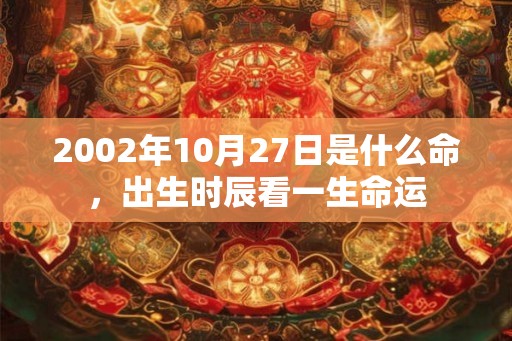 2002年10月27日是什么命，出生时辰看一生命运