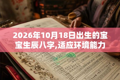 2026年10月18日出生的宝宝生辰八字,适应环境能力强