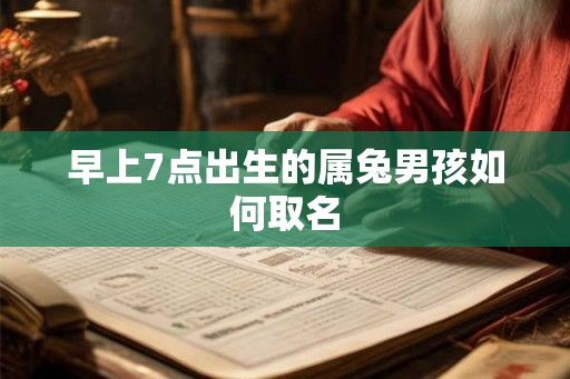 早上7点出生的属兔男孩如何取名