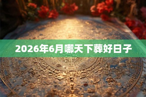 2026年6月哪天下葬好日子