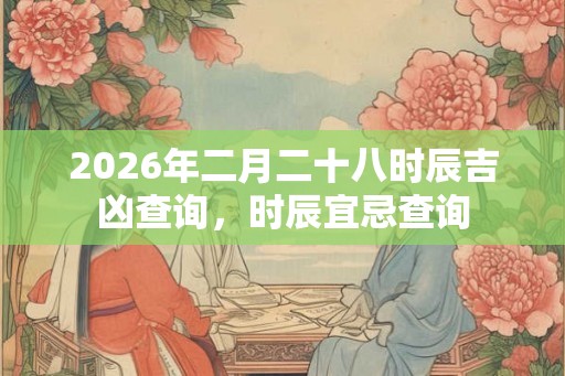 2026年二月二十八时辰吉凶查询，时辰宜忌查询