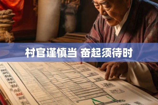 村官谨慎当 奋起须待时