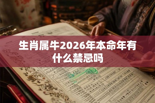 生肖属牛2026年本命年有什么禁忌吗