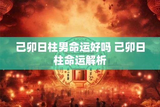 己卯日柱男命运好吗 己卯日柱命运解析