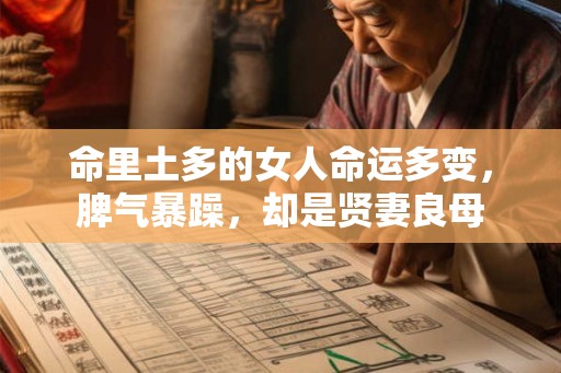 命里土多的女人命运多变，脾气暴躁，却是贤妻良母
