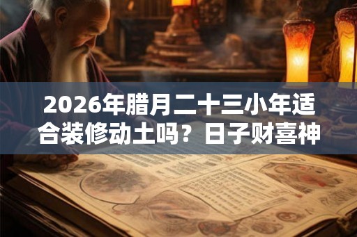 2026年腊月二十三小年适合装修动土吗？日子财喜神方位？