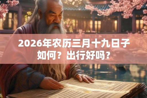 2026年农历三月十九日子如何？出行好吗？