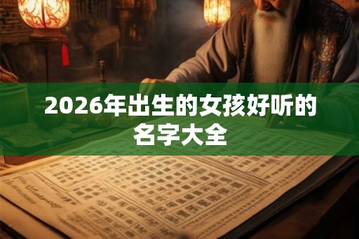 2026年出生的女孩好听的名字大全