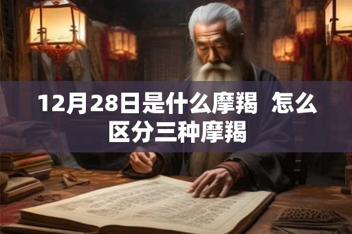 12月28日是什么摩羯  怎么区分三种摩羯