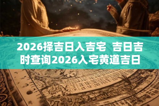 2026择吉日入吉宅  吉日吉时查询2026入宅黄道吉日查询