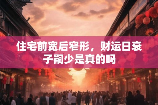 住宅前宽后窄形，财运日衰子嗣少是真的吗