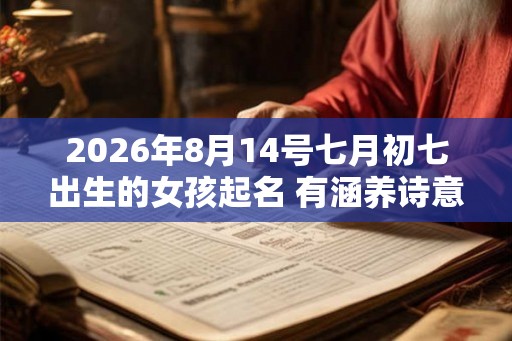 2026年8月14号七月初七出生的女孩起名 有涵养诗意