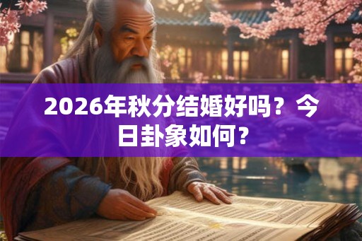 2026年秋分结婚好吗?今日卦象如何? 2026年秋分结婚好吗?今日卦象如何?